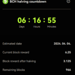 비트코인 캐시(BCH) 반감기 / Oklink