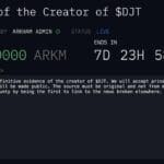 아캄, 트럼프 테마 밈코인 DJT 발행자 찾는다…$15만 현상금 내걸어